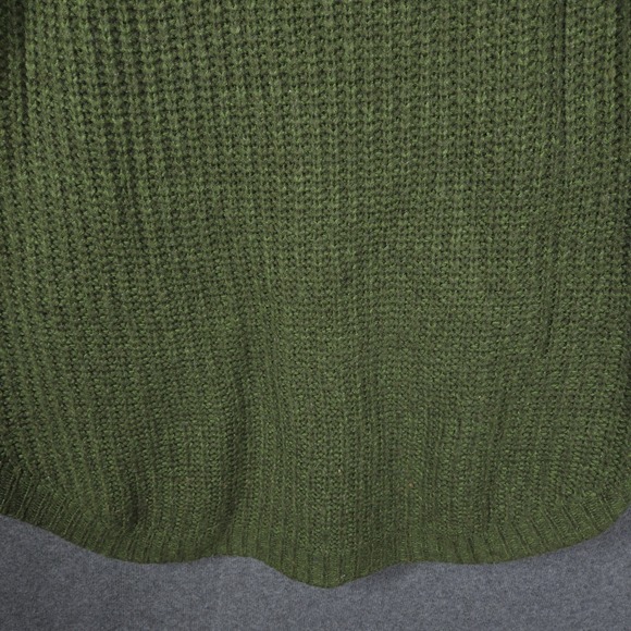 Miracle USA Women's Green Knit Sweater M/L Pullover V-Neck Long Sleeve Pockets - Picture 9 of 11